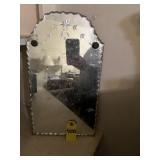 Vintage Art Deco Etched Mirror