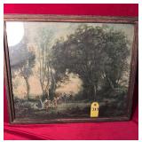 1925 Lithograph Print ' Dancing In The Forest'