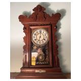 Antique ' Gingerbread' Style Mantle Clock