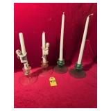 2 Pair Of Vtg Candlestick Holders
