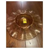 Vintage Carnival Glass Marigold Bowl 15.5' R