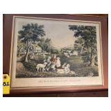 Vtg Currier & Ives Lithograph Print ' The