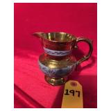 Vtg Copper Lusterware Creamer Ca. 1850's