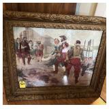 Vtg' The Abandonment Of Jamestown Prevented' Print