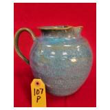 7 1/4' Jb Cole Ice Lip Pottery Pitcher