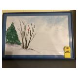 Water Color Winter Landscape 18' X 12'