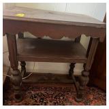 Antique Side Table 27.5' Hx 25.5' Wx 17.5' D