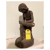 Chalkware Repro Of ' Boy With Thorn' Statue