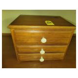 Small Wood Storage Cabinet 12" X 9 1/2" X 9 1/2"