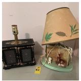 2 Lamps * Animals Need To Be Re-glued *