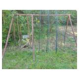 Old Swing Frame & Yard Art