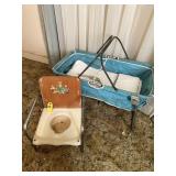 Vtg Baby Portable Bassinet & Potty Chair