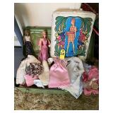 Tool Box Of Vtg Barbies, Clothes, Accessories &