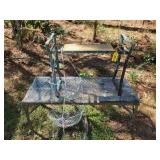 Metal Benches Large One Is 15 1/2" X 40" X  16" T