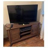 42" Vizio T V, Toshiba Vhs, Dvd Player & Cabinet