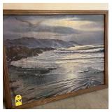 Vtg Reproduction Print " Evening Tide"