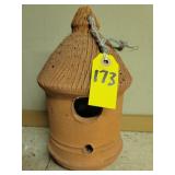 Terracotta Bird House 10" Tall