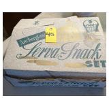 Vtg Anchor Hocking Glass Serva- Snack Set In