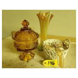 Fosteria Coin Candy Dish, Lenox Basket & Vase
