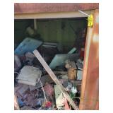 Contents Of Metal Shed In Woods