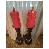 Vintage Blow Mold Holiday Candles