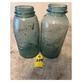 Vintage Blue Ball Canning Jars