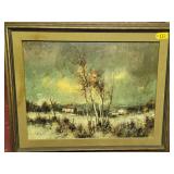 Goulin Oil On Canvas Painting - Landscape