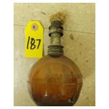 Antique Amber Glass Jewelers Alcohl Lamp