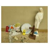 Angel Figurines, Cross, Praying Hands