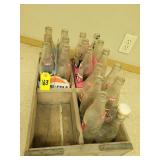 Wood Drink Box 17 Nehi Bottles & 1 Salad
