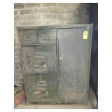 Vtg Metal Filing Cabinet