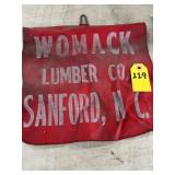 Vtg Womack Lumber Co Flag