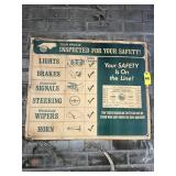 1966-67 North Carolina Inspection Sign