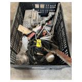 Crate Of Shop Tools, Auto Parts & Misc