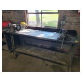 Metal Shop Table W/ Grinder & Vice
