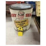 Vtg Gray Seal Silver Krome Aluminum Paint