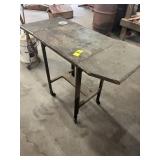 Rolling, Drop- Leaf Wooden Table