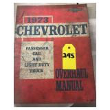 1973 Chevrolet Overhaul Manual