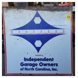 Independent Garage Owner's N C  Metal Sign