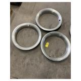 3 Silver Metal Trim Rings