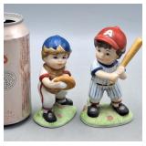 Homco Ceramic Baseball Players
