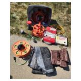 Tote of Wire - Extension Cords - Tarps