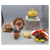 Turkey Decor & Partylite Pumpkin