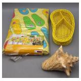 Flip Flop Table Cloth, Shoe,& Shell
