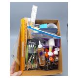 Group of Office Supplies - Scissors, Pens, Glue,