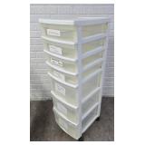 7 Drawer Rolling Storage Cubby 13Wx16.5Dx42.5