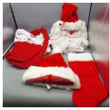 Christmas Bag, Santa Decor, Hat, Stocking