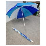 Pair of Large Beach Chair/Table Umbrellas