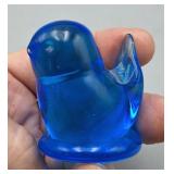 Signed Glass Blue Bird