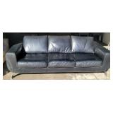 Leather Sofa 87"L 36"D